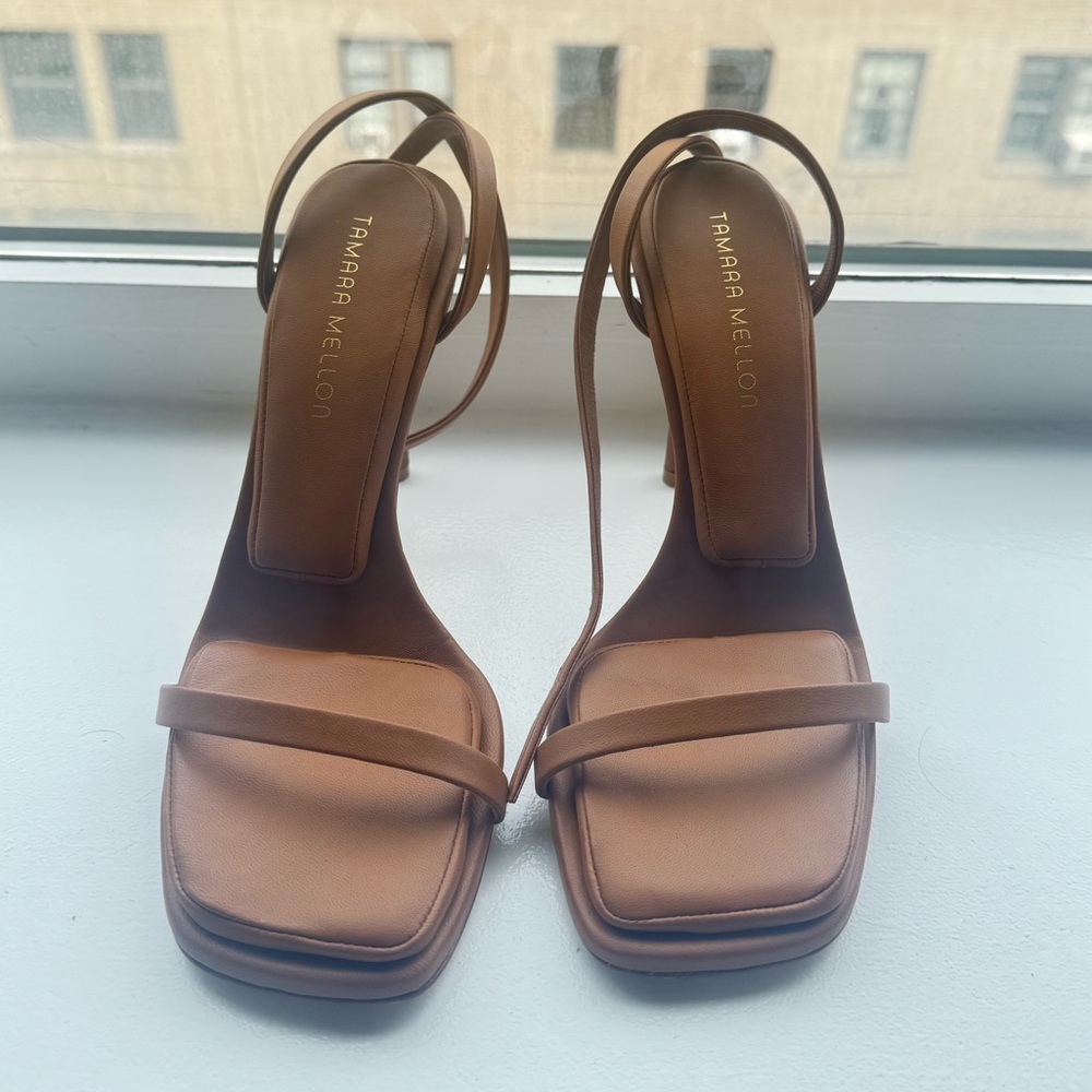 Tamara Mellon Pillow Top - Mandorla Solitude 100 Nappa Strappy Heels